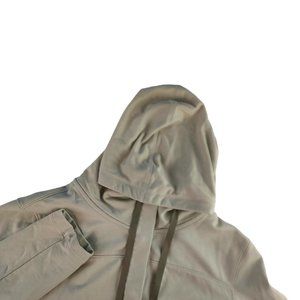 The North Face Womans Medium Beige Snap Button Long Sleeve Hooded‎ Lightweight